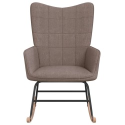 vidaXL Silla mecedora de tela gris taupe
