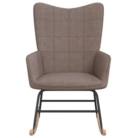 vidaXL Silla mecedora de tela gris taupe