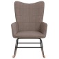 vidaXL Silla mecedora de tela gris taupe vidaXL Silla mecedora de tela gris taupe