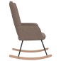 vidaXL Silla mecedora de tela gris taupe vidaXL Silla mecedora de tela gris taupe