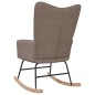 vidaXL Silla mecedora de tela gris taupe vidaXL Silla mecedora de tela gris taupe