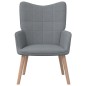 vidaXL Sillón de relax de tela gris claro vidaXL Sillón de relax de tela gris claro