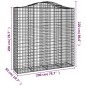 vidaXL Cestas de gaviones 4 uds forma de arco hierro 200x50x200/220 cm vidaXL Cestas de gaviones 4 uds forma de arco hierro 200x50x200/220 cm