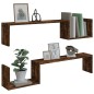 vidaXL Estantes de pared 2 uds contrachapado roble ahumado 100x15x20cm vidaXL Estantes de pared 2 uds contrachapado roble ahumado 100x15x20cm