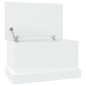 vidaXL Baúl de almacenaje madera contrachapada blanco 50x30x28 cm vidaXL Baúl de almacenaje madera contrachapada blanco 50x30x28 cm