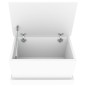vidaXL Baúl de almacenaje madera contrachapada blanco 50x30x28 cm vidaXL Baúl de almacenaje madera contrachapada blanco 50x30x28 cm