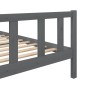 vidaXL Estructura de cama de madera maciza gris 140x190 cm vidaXL Estructura de cama de madera maciza gris 140x190 cm