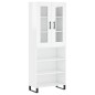 vidaXL Aparador alto madera contrachapada blanco brillo 69,5x34x180 cm vidaXL Aparador alto madera contrachapada blanco brillo 69,5x34x180 cm