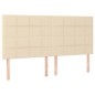 vidaXL Cabeceros 4 unidades de tela color crema 90x5x78/88 cm vidaXL Cabeceros 4 unidades de tela color crema 90x5x78/88 cm