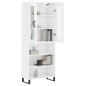 vidaXL Aparador alto madera contrachapada blanco brillo 69,5x34x180 cm vidaXL Aparador alto madera contrachapada blanco brillo 69,5x34x180 cm
