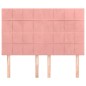 vidaXL Cabeceros 4 unidades terciopelo rosa 72x5x78/88 cm vidaXL Cabeceros 4 unidades terciopelo rosa 72x5x78/88 cm