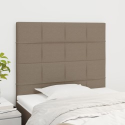 vidaXL Cabeceros 2 unidades de tela gris taupe 100x5x78/88 cm