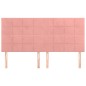 vidaXL Cabeceros 4 unidades de terciopelo rosa 100x5x78/88 cm vidaXL Cabeceros 4 unidades de terciopelo rosa 100x5x78/88 cm