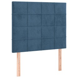 vidaXL Cabeceros 2 unidades de terciopelo azul oscuro 90x5x78/88 cm