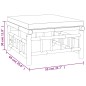 vidaXL Set de muebles de jardín 5 piezas bambú y cojines blanco crema