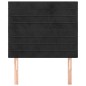 vidaXL Cabeceros 2 unidades de terciopelo negro 90x5x78/88 cm