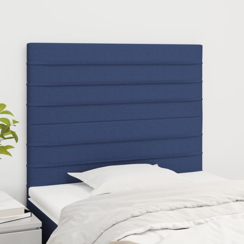 vidaXL Cabeceros 2 unidades de tela azul 90x5x78/88 cm vidaXL Cabeceros 2 unidades de tela azul 90x5x78/88 cm