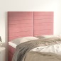vidaXL Cabeceros 4 unidades terciopelo rosa 72x5x78/88 cm vidaXL Cabeceros 4 unidades terciopelo rosa 72x5x78/88 cm