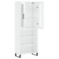 vidaXL Aparador alto madera contrachapada blanco brillo 69,5x34x180 cm vidaXL Aparador alto madera contrachapada blanco brillo 69,5x34x180 cm