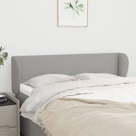 vidaXL Cabecero de tela gris claro 147x23x78/88 cm