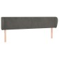 vidaXL Cabecero de terciopelo gris oscuro 183x23x78/88 cm
