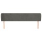 vidaXL Cabecero de terciopelo gris oscuro 183x23x78/88 cm