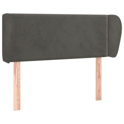vidaXL Cabecero de terciopelo gris oscuro 103x23x78/88 cm