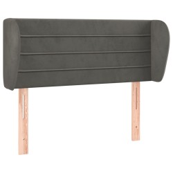 vidaXL Cabecero de terciopelo gris oscuro 83x23x78/88 cm