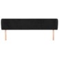 vidaXL Cabecero de terciopelo negro 183x23x78/88 cm vidaXL Cabecero de terciopelo negro 183x23x78/88 cm