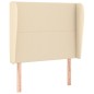 vidaXL Cabecero con orejas de tela color crema 103x23x118/128 cm vidaXL Cabecero con orejas de tela color crema 103x23x118/128 cm