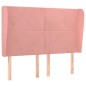 vidaXL Cabecero con orejas de terciopelo rosa 147x23x118/128 cm vidaXL Cabecero con orejas de terciopelo rosa 147x23x118/128 cm