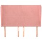 vidaXL Cabecero con orejas de terciopelo rosa 147x23x118/128 cm vidaXL Cabecero con orejas de terciopelo rosa 147x23x118/128 cm