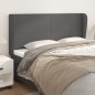 vidaXL Cabecero con orejas cuero sintético gris 163x23x118/128cm vidaXL Cabecero con orejas cuero sintético gris 163x23x118/128cm