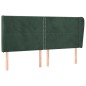vidaXL Cabecero con orejas de terciopelo verde oscuro 183x23x118/128cm vidaXL Cabecero con orejas de terciopelo verde oscuro 183x23x118/128cm