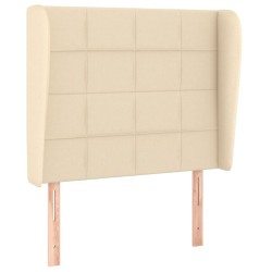 vidaXL Cabecero con orejas de tela color crema 83x23x118/128 cm