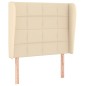 vidaXL Cabecero con orejas de tela color crema 83x23x118/128 cm vidaXL Cabecero con orejas de tela color crema 83x23x118/128 cm