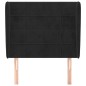 vidaXL Cabecero con orejas de terciopelo negro 93x23x118/128 cm vidaXL Cabecero con orejas de terciopelo negro 93x23x118/128 cm