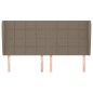 vidaXL Cabecero con orejas de tela gris taupe 203x23x118/128 cm