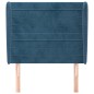 vidaXL Cabecero con orejas de terciopelo azul oscuro 93x23x118/128 cm vidaXL Cabecero con orejas de terciopelo azul oscuro 93x23x118/128 cm