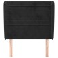vidaXL Cabecero con orejas de terciopelo negro 93x23x118/128 cm vidaXL Cabecero con orejas de terciopelo negro 93x23x118/128 cm