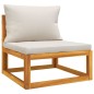 vidaXL Set muebles de jardín 7 pzas madera maciza y cojines gris claro vidaXL Set muebles de jardín 7 pzas madera maciza y cojines gris claro