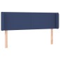 vidaXL Cabecero de tela azul 147x16x78/88 cm