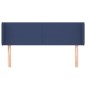 vidaXL Cabecero de tela azul 147x16x78/88 cm