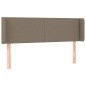 vidaXL Cabecero de tela gris taupe 147x16x78/88 cm