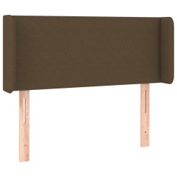 vidaXL Cabecero de tela marrón oscuro 83x16x78/88 cm