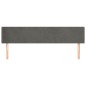 vidaXL Cabecero de terciopelo gris oscuro 163x16x78/88 cm vidaXL Cabecero de terciopelo gris oscuro 163x16x78/88 cm