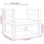 vidaXL Set muebles de jardín 7 pzas madera maciza y cojines gris claro vidaXL Set muebles de jardín 7 pzas madera maciza y cojines gris claro