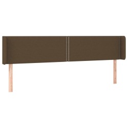 vidaXL Cabecero de tela gris oscuro 203x16x78/88 cm