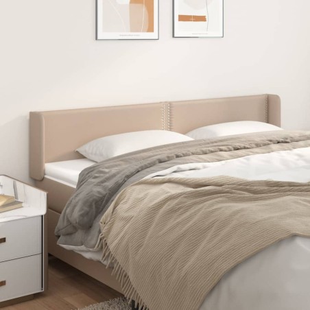 vidaXL Cabecero de cuero sintético color capuchino 183x16x78/88 cm
