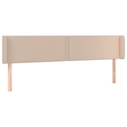 vidaXL Cabecero de cuero sintético color capuchino 183x16x78/88 cm
